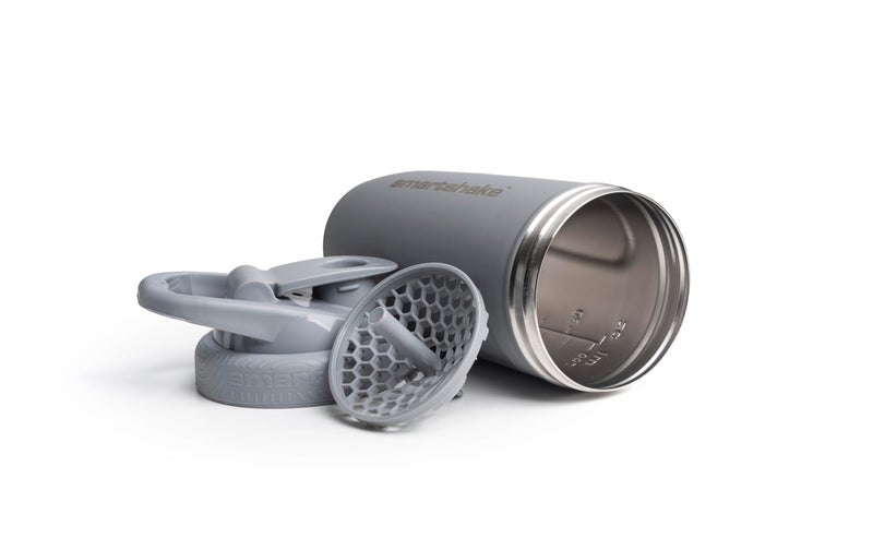 Smartshake Reforce Stainless Steel Protein Shaker Bottle - Non Insulated Unisex Gym Bottle | Metal Shaker Bottles - 900 ml | 30 oz - Leakproof Screw-On Lid - DEHP & BPA Free (Grey) - Image 2